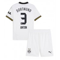 Camiseta Borussia Dortmund Waldemar Anton #3 Tercera Equipación Replica 2024-25 para niños mangas cortas (+ Pantalones cortos)